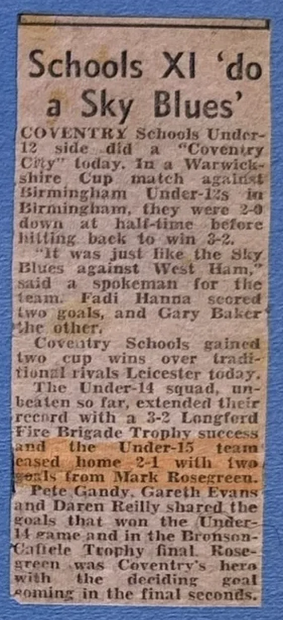 Schools XI 'do a Sky Blues'