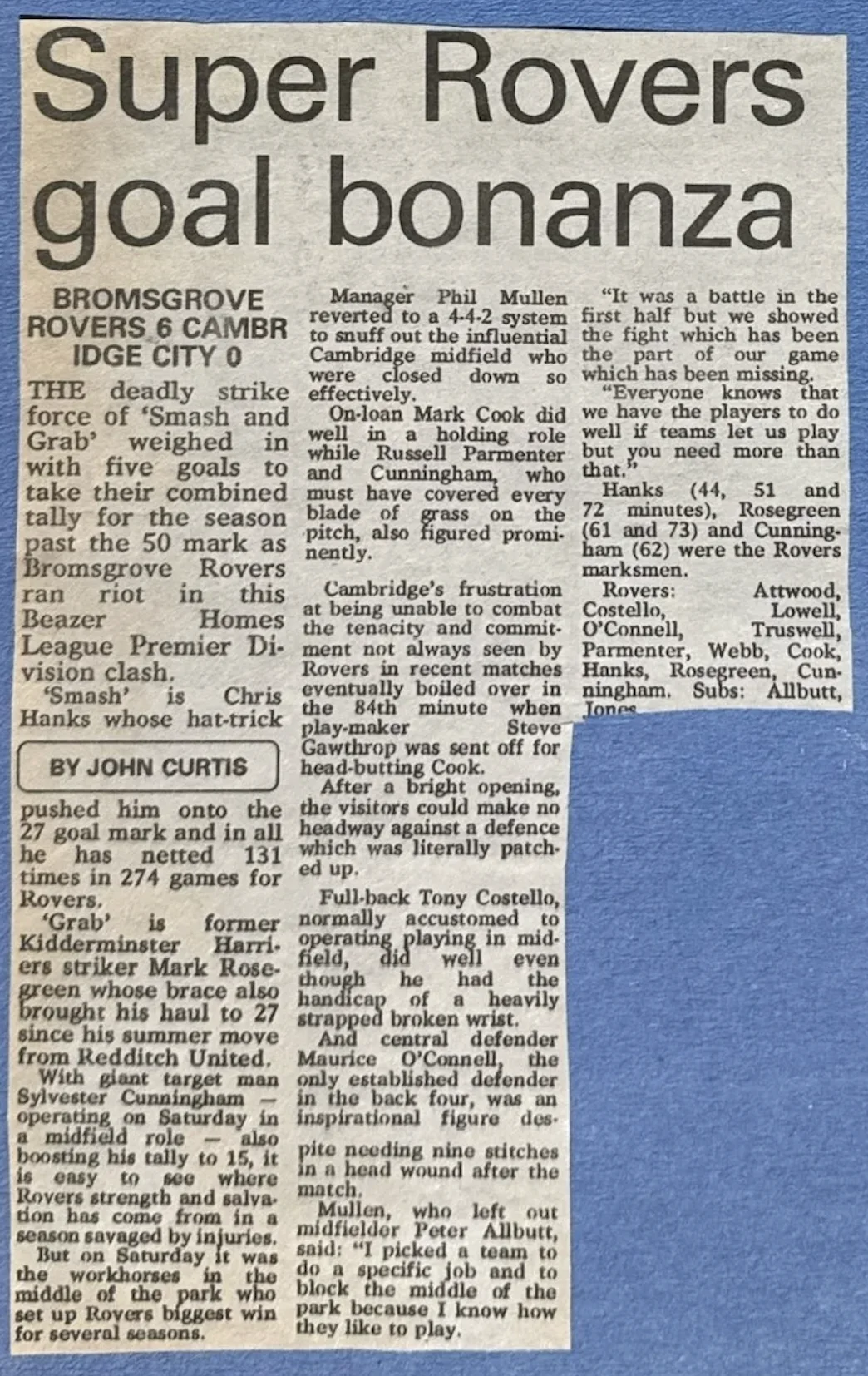 Super Rovers goal bonanza